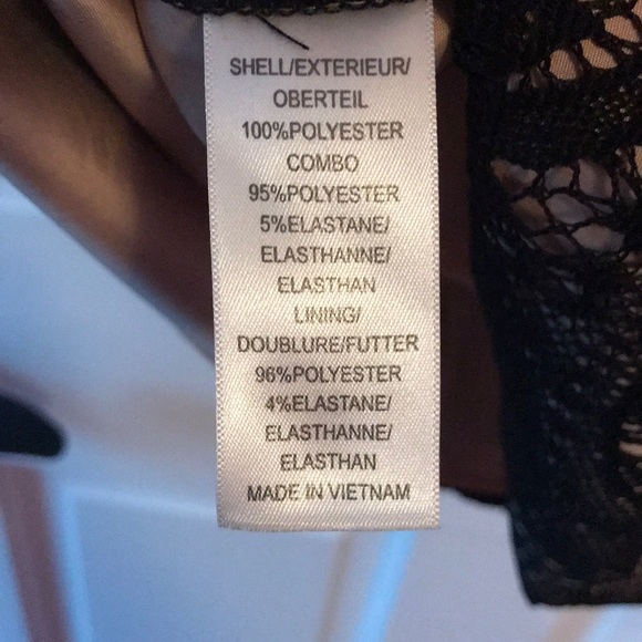 Adrianna Papell Black dress with lace overlay. - Picture 6 of 8